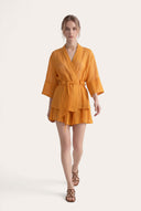 Linen Gauze Crinkle Kimono Jacket