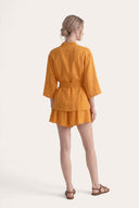 Linen Gauze Crinkle Kimono Jacket