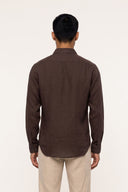 Garment-Dyed Linen Shirt - MORO - 37125 - 2