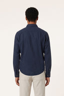 Cotton Flannel Long-Sleeve Shirt - BLUE NAVY - 37128 - 2