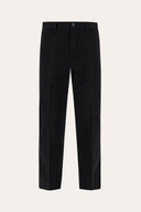Garment-Dyed Cotton Gabardine Slim Trousers - BLACK - 37515 - 4