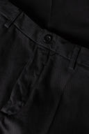 Garment-Dyed Cotton Gabardine Slim Trousers - BLACK - 37515 - 5