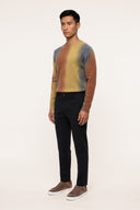 Garment-Dyed Cotton Gabardine Slim Trousers - BLACK - 37515 - 3