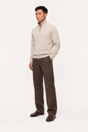 Garment-Dyed Linen Lyocell drawsting Trousers - MORO - 37132 - 3