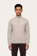 Cashmere Zip-Collar Sweater - PERLA - 37136 - 1
