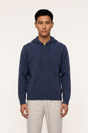 Comfort Cashmere Zip Hooded Jacket - LIGHT DENI - 37138 - 1