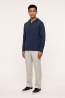 Comfort Cashmere Zip Hooded Jacket - LIGHT DENI - 37138 - 3