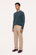 Alpaca Cashmere Silk Crew-Neck Sweater - FOREST - 37516 - 3