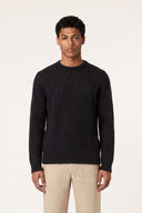 Alpaca Cashmere Silk Crew-Neck Sweater - BLACK - 37139 - 1