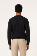 Alpaca Cashmere Silk Crew-Neck Sweater - BLACK - 37139 - 2