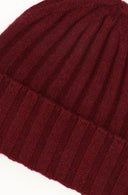 Cashmere Ribbed Beanie - BORDEAUX - 37517 - 5