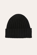 Cashmere Ribbed Beanie - BLACK - 37518 - 4