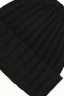 Cashmere Ribbed Beanie - BLACK - 37518 - 5