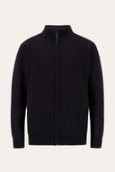 Cashmere Full-Zip Cardigan - BLACK - 37521 - 4