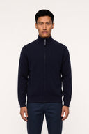 Cashmere Full-Zip Cardigan - BLUE NAVY - 37141 - 1