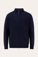 Cashmere Full-Zip Cardigan - BLUE NAVY - 37141 - 4