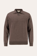 Ultrafine Merino Wool Knit Polo - TAUPE - 37144 - 4