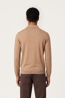 Ultrafine Merino Wool Knit Polo - SAND - 37145 - 2