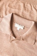 Ultrafine Merino Wool Knit Polo - SAND - 37145 - 5