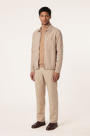 Ultrafine Wool Garment-Dyed High-Neck Sweater - ALMOND FAD - 37147 - 3