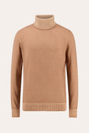Ultrafine Wool Garment-Dyed High-Neck Sweater - ALMOND FAD - 37147 - 4