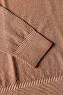 Ultrafine Wool Garment-Dyed High-Neck Sweater - ALMOND FAD - 37147 - 5