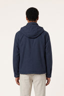 Reversible Cotton Flannel Hooded Jacket - BLUE NAVY - 37151 - 3