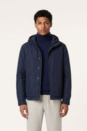 Reversible Cotton Flannel Hooded Jacket - BLUE NAVY - 37151 - 2