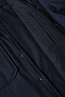 Reversible Cotton Flannel Hooded Jacket - BLUE NAVY - 37151 - 7