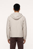 Reversible Cotton Flannel Hooded Jacket - PEARL - 37152 - 2