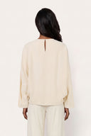 Fluid Viscose Drawstring Top - ECRU - 37522 - 2