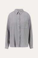 Relaxed plissè wool viscose shirt - PEARL - 37523 - 4