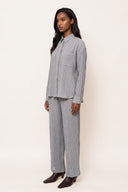 Relaxed plissè wool viscose shirt - PEARL - 37523 - 3