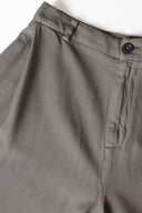 Linen Lyocell Wide-Leg Pleated Trousers - STEEL - 37528 - 5