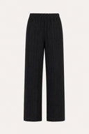 Plissé Wool-Viscose Fluid Pants - BLACK - 37155 - 4