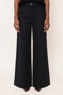 Comfort Bull Cotton Wide-Leg Pants - BLACK - 37531 - 1