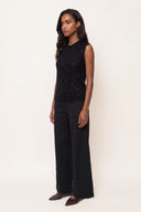 Comfort Bull Cotton Wide-Leg Pants - BLACK - 37531 - 3