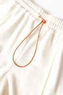 Wool Fleece Drawstring Trousers - WHITE - 37532 - 5