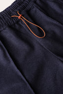 Wool Fleece Drawstring Trousers - BLUE DENIM - 37533 - 5