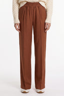 Wool Fleece Drawstring Trousers - CARAMEL - 37534 - 1