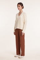Wool Fleece Drawstring Trousers - CARAMEL - 37534 - 3