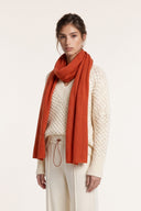 Ultra-Soft Cashmere-Silk Scarf - TANGERINE - 37537 - 1