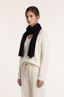 Ultra-Soft Cashmere-Silk Scarf - BLACK - 37540 - 1