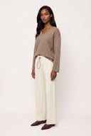 Comfort Cashmere V-Neck Sweater - NUT - 37158 - 3