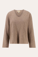 Comfort Cashmere V-Neck Sweater - NUT - 37158 - 4