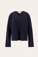 Comfort Cashmere V-Neck Sweater - BLUE NAVY - 37159 - 4