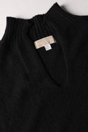 Comfort Cashmere Split-Neck Sweater - BLACK - 37544 - 5