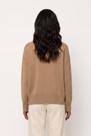 Comfort Cashmere Split-Neck Sweater - NUT - 37160 - 2