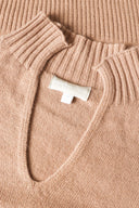 Comfort Cashmere Split-Neck Sweater - NUT - 37160 - 5