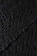 Cashmere Silk Open-Knit Cardigan - BLACK - 37161 - 5